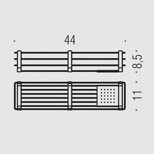 Colombo Angolari B9633.OM Золото (шлифованное) Полка 11x44x8,5 см, Украина - фото 1 - фото 3