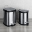 Colombo Complementi B9212.IX Сталь/Черный Мусорное ведро 26x19,5x26,5 см, Украина - фото 3