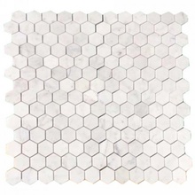 Colori Viva Statuario Mosaic Polished Pure White Hexagon Мозаика 30,5x30,5 см, Индия, под камень  - фото 1 - фото 1