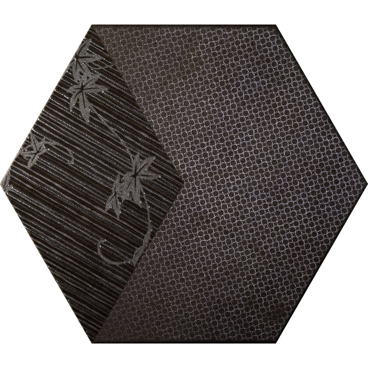 Colorker Solid 215426 Graphite Decorado Hexagon 3D Керамогранит 34,4x39,7 см, Испания - фото 1