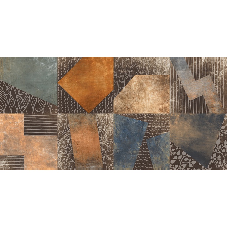 Colortile 60х120 Ethnic Rich Chocolate Decor Керамогранит 60x120 см, Индия, под обои  - фото 1