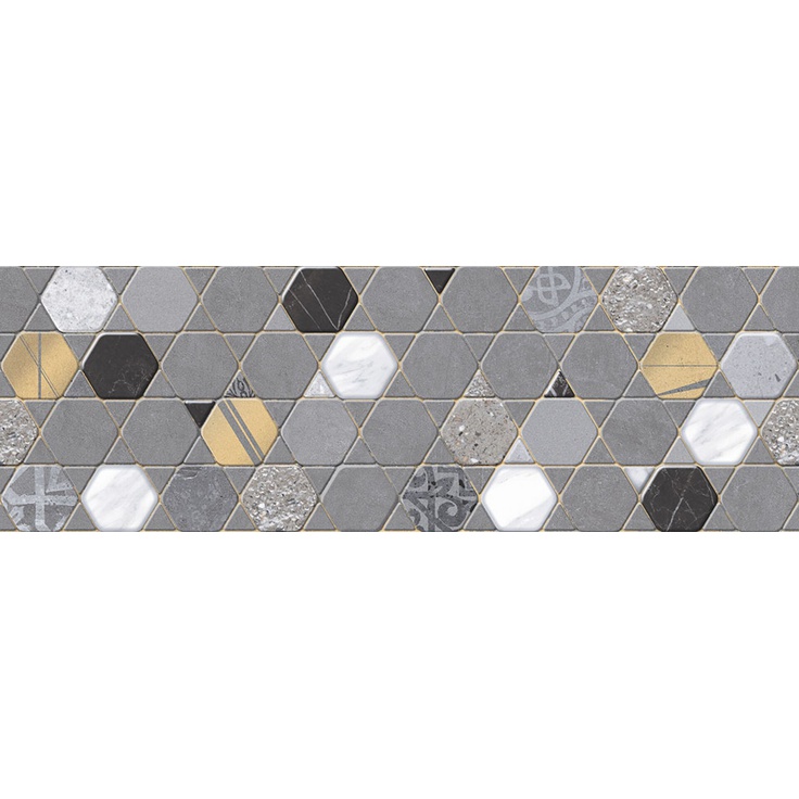 Gravita Cemento Ash Crystal Dec Настенная плитка 30x90 см, Индия, под бетон  - фото 1