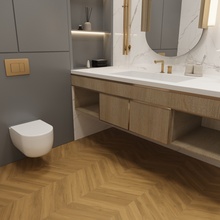 Creanza Scarlet Wood 8x45 см, керамогранит, Индия, под дерево - фото интерьера 1 - фото 3