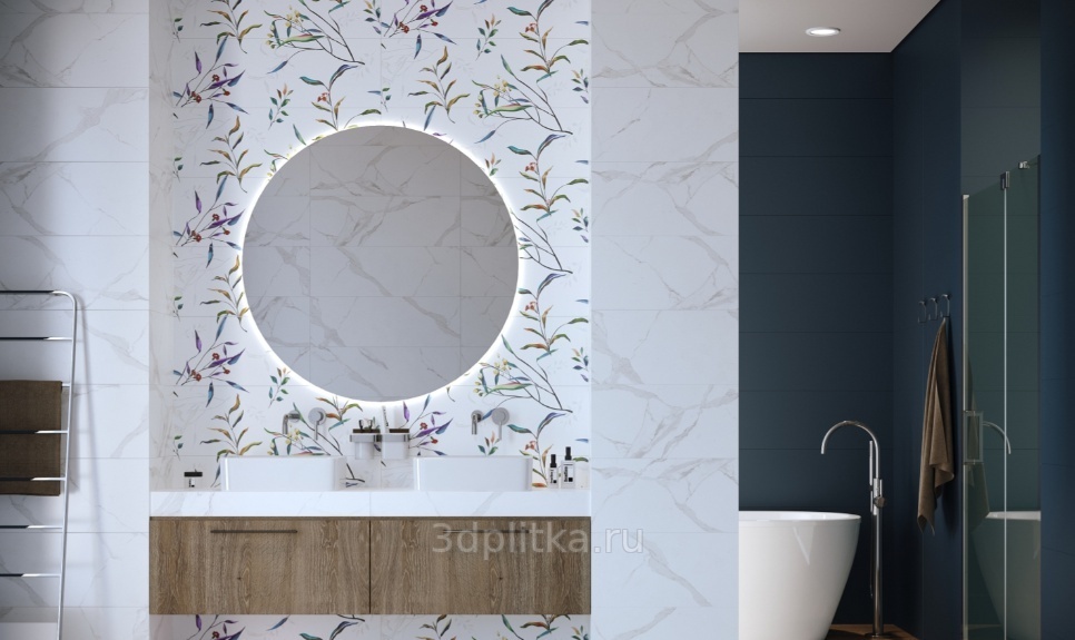 Creto Grace 30x90 см, керамика, Россия, под обои  - фото интерьера 1