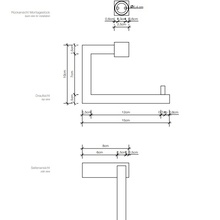 Decor Walther Corner 561500 Хром Держатель туалетной бумаги 8x15x10 см, Германия - фото 1 - фото 2