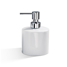 Decor Walther Porzellan 0844100 Белый/Хром Дозатор для жидкого мыла 9,5x9,5x14 см, Германия - фото 1 - фото 1