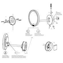 Decor Walther Round Just Look WR 0125800 Хром х5 Косметическое зеркало 10x37x21,5 см, Германия - фото 1 - фото 2