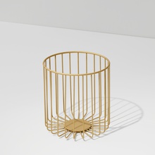 Decor Walther Universal DW 220 0859282 Шлифованное золото 11л. Мусорное ведро 24x24x24,5 см, Германия - фото 1 - фото 2