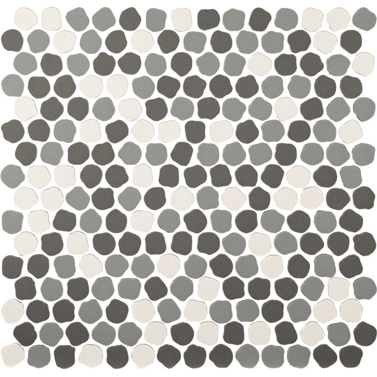 Decoratori Bassanesi Bonbon BONBONMIXC Mix C White Ardesia Smoke Мозаика 30,5x30,5 см, Италия, под мозаику - фото 1