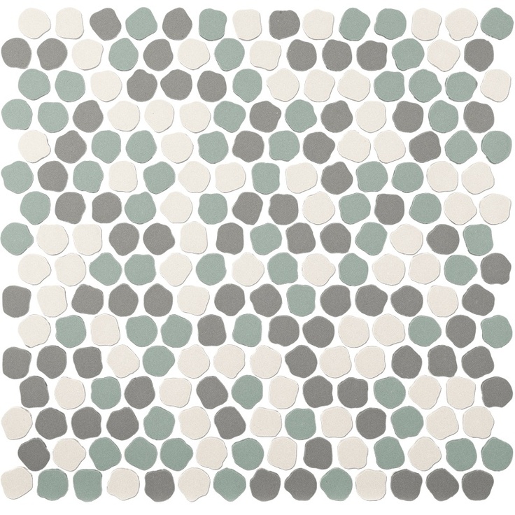 Decoratori Bassanesi Bonbon BONBONMIXD Mix D White Ardesia Aquamarine Мозаика 30,5x30,5 см, Италия, под мозаику - фото 1