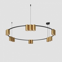 Denkirs Orbit DK4067-BK+SG Люстра подвесная Дания - фото 1 - фото 2