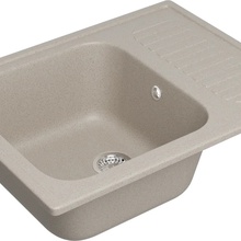 Domaci Болонья М-15-003 Бежевый 64х49 Мойка кухонная 49x63,5x19,5 см, Россия - фото 1 - фото 4