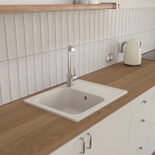 Domaci Болонья М-15-003 Бежевый 64х49 Мойка кухонная 49x63,5x19,5 см, Россия - фото 1 - фото 2