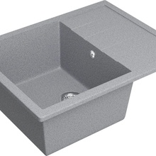 Domaci Болонья М-151-005 Серый 65х50 Мойка кухонная 50,5x64,5x21,8 см, Россия - фото 1 - фото 4