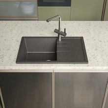 Domaci Болонья М-161-007 Антрацит 75х50 Мойка кухонная 50,5x75x21,8 см, Россия - фото 1 - фото 3