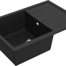 Domaci Болонья М-161-007 Антрацит 75х50 Мойка кухонная 50,5x75x21,8 см, Россия - фото 1 - фото 4