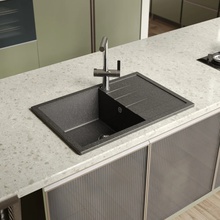 Domaci Болонья М-161-007 Антрацит 75х50 Мойка кухонная 50,5x75x21,8 см, Россия - фото 1 - фото 2