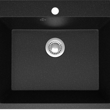 Domaci Болонья Со смесителем Черная 60х51,5-2 Мойка кухонная 51,5x59,5x21,5 см, Россия - фото 1 - фото 2