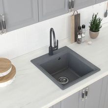 Domaci Римини DG 45-51-503 Серая 46х52 Мойка кухонная 52x46x22 см, Россия - фото 1 - фото 4