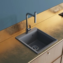 Domaci Римини DG 45-51-503 Серая 46х52 Мойка кухонная 52x46x22 см, Россия - фото 1 - 3 Domaci Римини DG 45-51-503 Серая 46х52 Мойка кухонная 52x46x22 см, Россия - фото 1 - фото 3