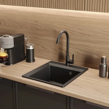 Domaci Римини DG 45-51-405 Чёрная 46х52 Мойка кухонная 52x46x22 см, Россия - фото 1 - 3 Domaci Римини DG 45-51-405 Чёрная 46х52 Мойка кухонная 52x46x22 см, Россия - фото 1 - фото 3