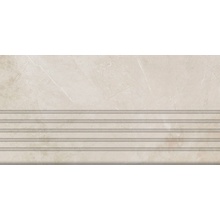 Domino Ceramika Remos 5900199223066 White Mat 8mm Ступень 29,8x59,8 см, Польша, под камень  - фото 1 - фото 1