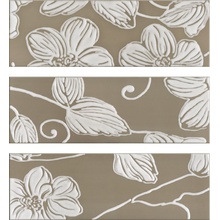 Domino Anya Flower Brown (микс из 3-х штук) Декор 20x60 см, Португалия, под обои  - фото 1 - фото 1