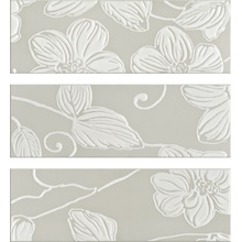 Domino Anya Flower Grey (микс из 3-х штук) Декор 20x60 см, Португалия, под обои  - фото 1 - фото 1