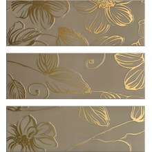 Domino Anya Gold Brown (микс из 3-х штук) Декор 20x60 см, Португалия, под обои  - фото 1 - фото 1