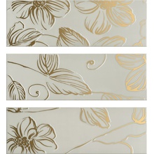 Domino Anya Gold Grey (микс из 3-х штук) Декор 20x60 см, Португалия, под обои  - фото 1 - фото 1