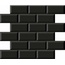 Dune Black&White Mosaico Minimetro Negro Мозаика 29,1x29,6 см, Испания, под кирпич  - фото 1