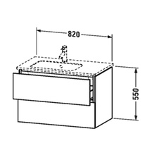 Duravit L-Cube LC629102222 Белый глянец 82 Тумба для раковины 48x82x55 см, Германия - фото 1 - фото 2