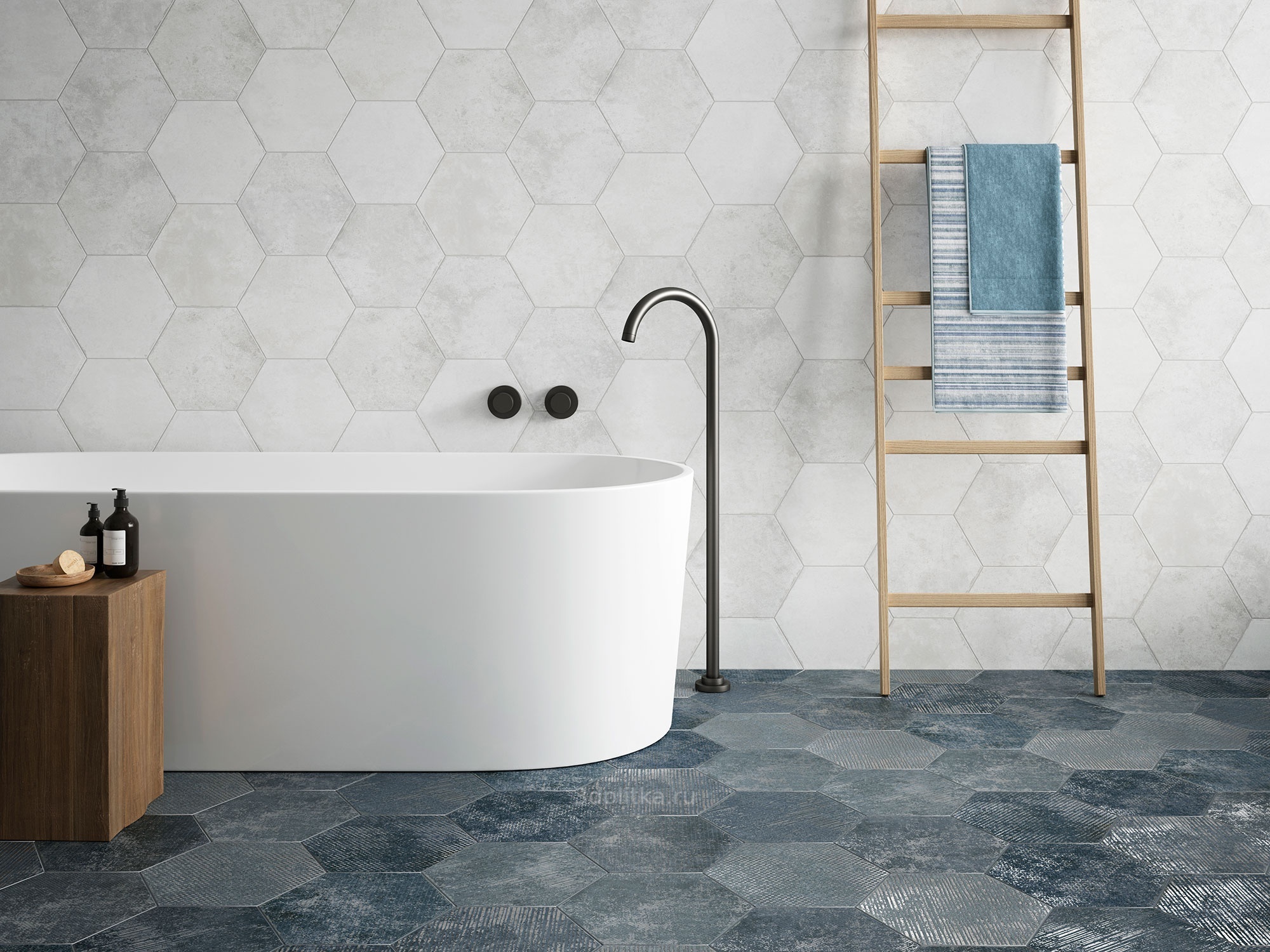 Durstone Saona 23x27 см, керамогранит, Испания, под бетон  - фото интерьера 1