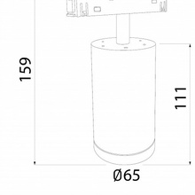 Elektrostandard Slim Magnetic 85506/01 черный/серебро Светильник 6,5x6,5x16 см, Россия - фото 1 - фото 2