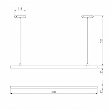 Elektrostandard Slim Magnetic a064802 Потолочный светильник 90x2,2x54,5 см, Россия - фото 1 - фото 4
