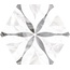 Equipe Bardiglio 23772 Hexagon Flower Декор 17,5x20 см, Испания, под камень  - фото 1