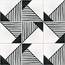 Equipe Caprice Deco 22127 Patchwork B&W Керамогранит 20x20 см, Испания, под камень  - фото 2
