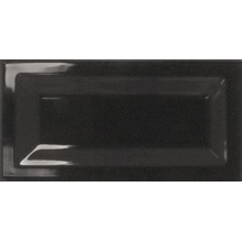 Equipe Evolution 22353 Inmetro Black Matt Настенная плитка 7,5x15 см, Испания, под камень  - фото 1 - фото 1