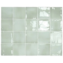 Equipe Manacor 26912 Mint Настенная плитка 10x10 см, для ванной, стиль: винтаж, цвет: зеленый, Испания, под камень  - фото 1 - фото 1