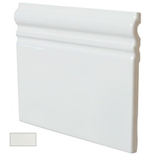 Equipe Metro Skirting  blanco brillo Плинтус 15x15 см, для ванной, стиль: современный, цвет: белый, Испания, под камень  - фото 1 - фото 1