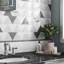 Equipe Triangolo 12,4x10,8, для ванной, стиль: современный, цвет: белый, Испания, ничего, глянцевая - фото интерьера 1 - фото 2