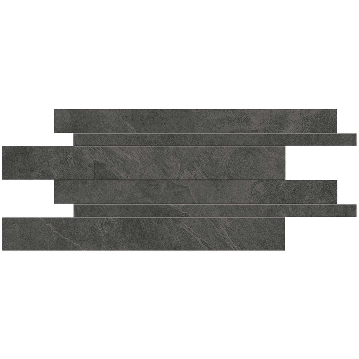 Ergon Cornerstone E2SN Listelli Sfalsati Slate Black Мозаика 30x60 см, Италия, под мозаику - фото 1 Ergon Cornerstone E2SN Listelli Sfalsati Slate Black Мозаика 30x60 см, Италия, под мозаику - фото 1