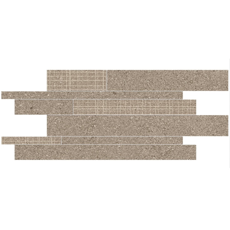 Ergon Grainstone EDFY Listelli Sfalsati Fine Rough Grain Taupe Naturale Мозаика 30x60 см, Италия, под мозаику - фото 1