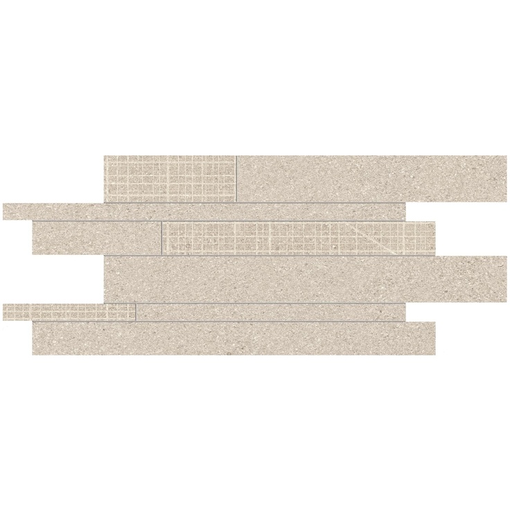 Ergon Grainstone EDFX Listelli Sfalsati Fine Rough Grain Sand Naturale Мозаика 30x60 см, Италия, под мозаику - фото 1