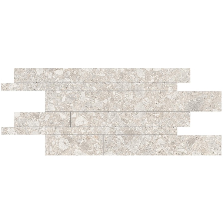 Ergon Lombarda EDHD Listelli Sfalsati Bianco Lappato Мозаика 30x60 см, Италия, под мозаику - фото 1