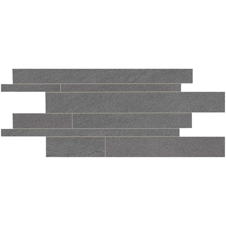 Ergon Stone Talk EDQN Listelli Sfalsati Minimal Dark Naturale Мозаика 30x60 см, Италия, под мозаику - фото 1