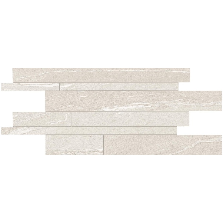 Ergon Stone Talk EDQP Listelli Sfalsati Martellata White Naturale Мозаика 30x60 см, Италия, под мозаику - фото 1
