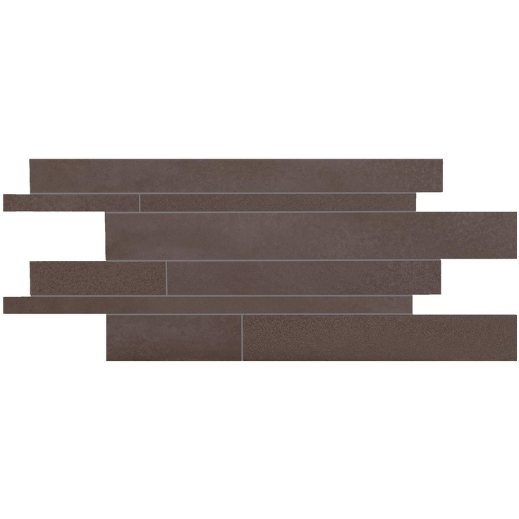 Ergon Tr3Nd EAUT Listelli Sfalsati Concrete Brown Мозаика 30x60 см, Италия, под мозаику - фото 1