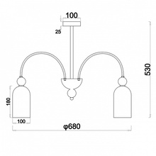 Escada Ode 686/5PL Copper Люстра Великобритания - фото 1 - фото 4
