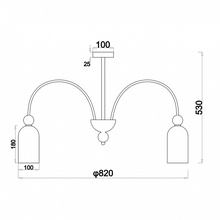 Escada Ode 686/8PL Chrome Люстра Великобритания - фото 1 - фото 4